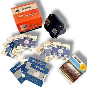 1940s View-Master Bakelite Model C Viewer with 12 USA Scenery Reels